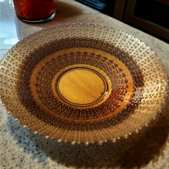 Vintage Large Glass Bubble Bowl 15” X 15”